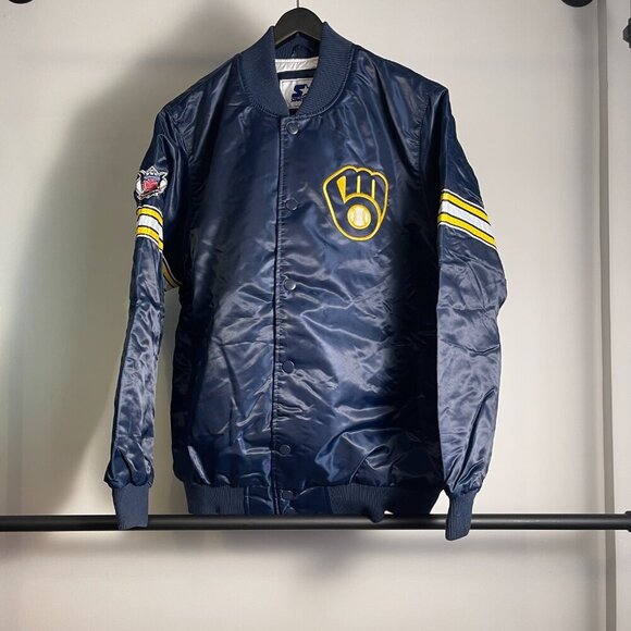 Starter Milwaukee Brewers satin jacket size L - Picture 1 of 3
